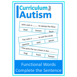 Functional Words Complete The Sentence Clip Cards